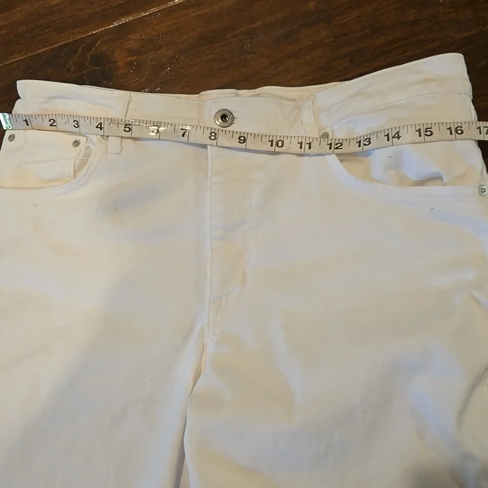 Ella Moss White High Waist Straight Crop Jeans - Picture 7 of 9